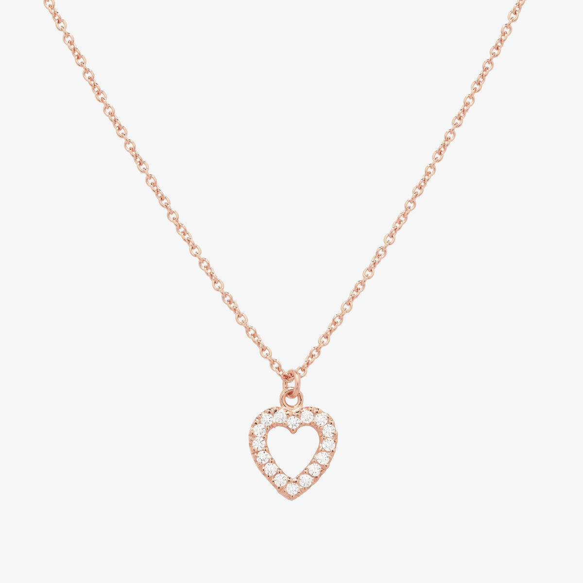 Cubic heart pendant necklace