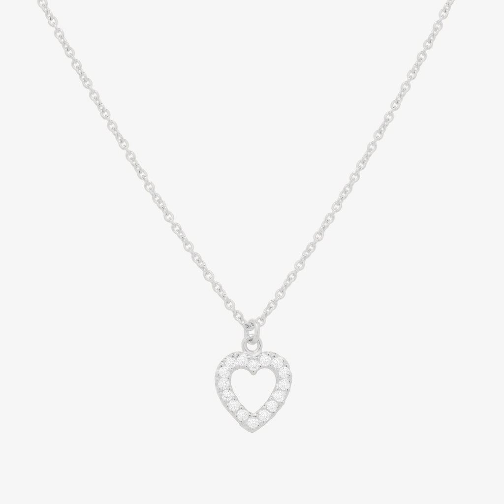 Cubic heart pendant necklace